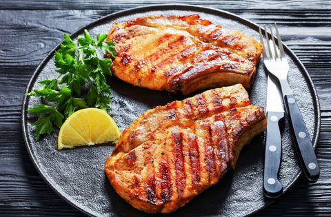 grilled bone in pork chops