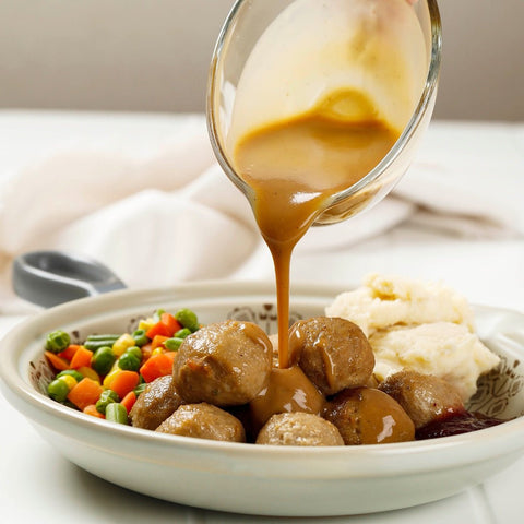 swedish meatballs with mushroom gravy