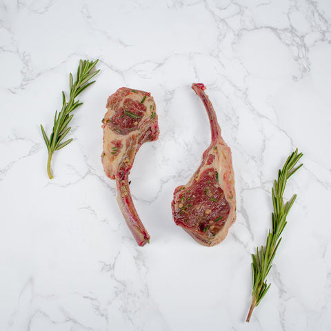 Garlic and Rosemary Frenched Lamb Chops (4 pieces 0.75 lb)